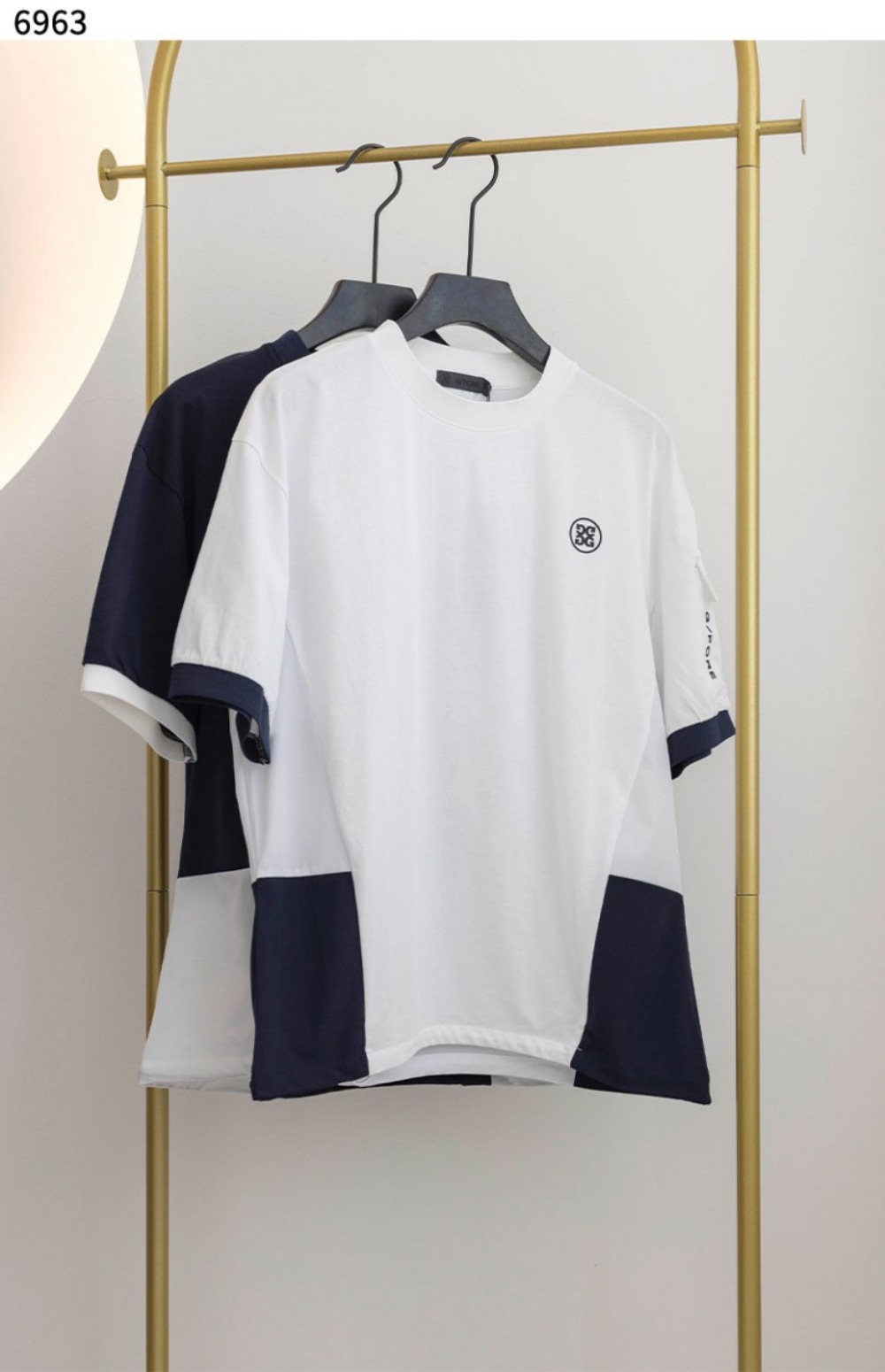 [ G/F ] 우븐 믹스드 오버핏 남성 티셔츠