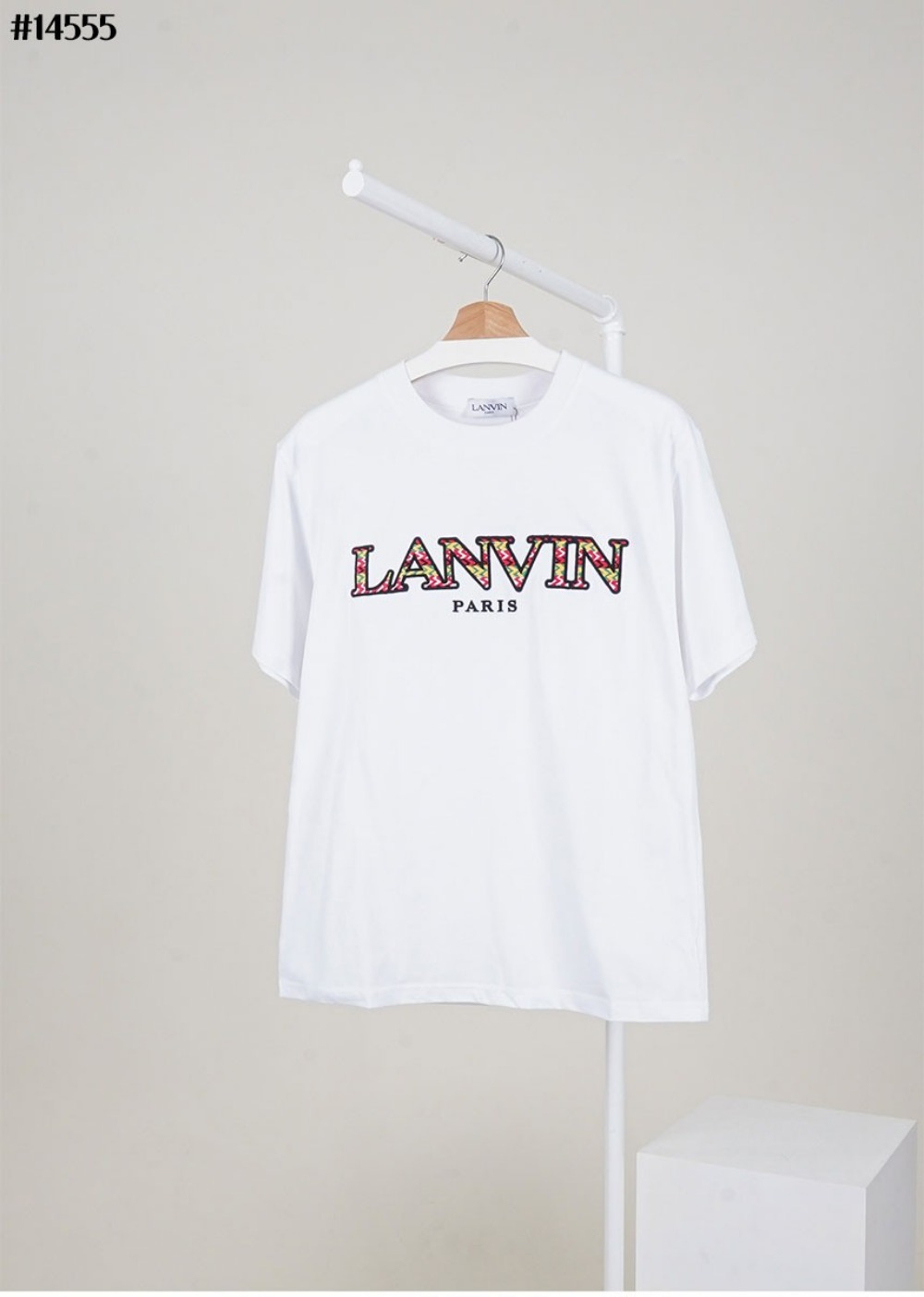 LNVN 남성 Classic Curb 크루넥 반팔 티셔츠
